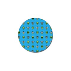 Alien Pattern Golf Ball Marker (4 Pack) by BangZart