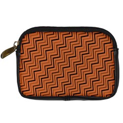 Brown Zig Zag Background Digital Camera Cases by BangZart