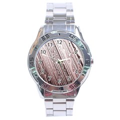 Vintage Pattern Background Wallpaper Stainless Steel Analogue Watch by BangZart