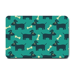 Happy Dogs Animals Pattern Small Doormat  by BangZart