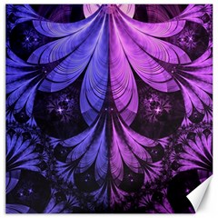 Beautiful Lilac Fractal Feathers Of The Starling Canvas 16  X 16   by jayaprime