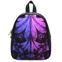 Beautiful Lilac Fractal Feathers Of The Starling School Bags (small)  by jayaprime