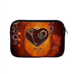 Steampunk, Heart With Gears, Dragonfly And Clocks Apple Macbook Pro 15  Zipper Case by FantasyWorld7