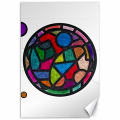Stained Glass Color Texture Sacra Canvas 12  X 18   by BangZart