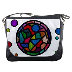 Stained Glass Color Texture Sacra Messenger Bags by BangZart