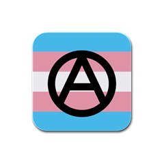 Anarchist Pride Rubber Square Coaster (4 Pack)  by TransPrints