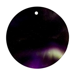 The Northern Lights Nature Round Ornament (two Sides) by BangZart