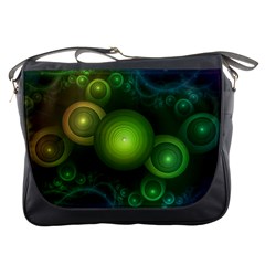 Retrotacular Rainbow Dots In A Fractal Microscope Messenger Bags by jayaprime