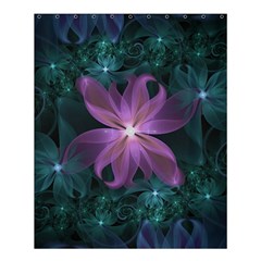 Pink And Turquoise Wedding Cremon Fractal Flowers Shower Curtain 60  X 72  (medium)  by jayaprime