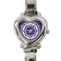 Mandala Art Design Pattern Heart Italian Charm Watch by BangZart