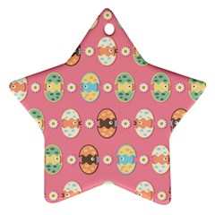 Cute Eggs Pattern Star Ornament (two Sides) by linceazul