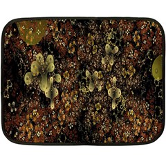 Wallpaper With Fractal Small Flowers Fleece Blanket (mini) by BangZart