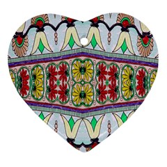 Kaleidoscope Background  Wallpaper Ornament (heart) by BangZart
