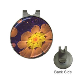 Beautiful Violet & Peach Primrose Fractal Flowers Hat Clips With Golf Markers by jayaprime