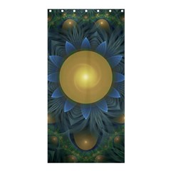 Beautiful Orange & Blue Fractal Sunflower Of Egypt Shower Curtain 36  X 72  (stall)  by jayaprime