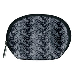 Black Floral Lace Pattern Accessory Pouches (medium) 
