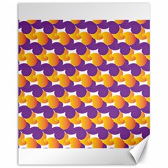 Purple And Yellow Abstract Pattern Canvas 11  X 14  