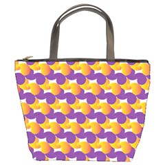 Purple And Yellow Abstract Pattern Bucket Bags