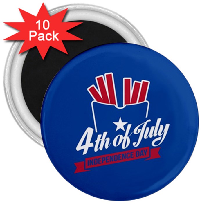 USA fries 4july 3  Button Magnet (10 pack)