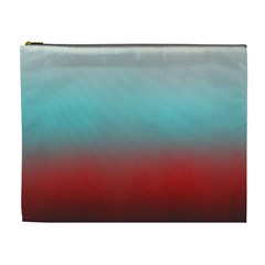 Frosted Blue And Red Cosmetic Bag (xl) by digitaldivadesigns