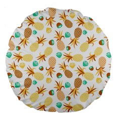 Seamless Summer Fruits Pattern Large 18  Premium Flano Round Cushions by TastefulDesigns