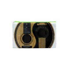 Old And Worn Acoustic Guitars Yin Yang Cosmetic Bag (xs) by JeffBartels