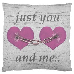 Shabby Chich Love Concept Poster Large Cushion Case (two Sides) by dflcprints