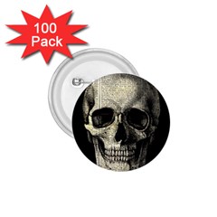 Newspaper Skull 1 75  Buttons (100 Pack)  by Valentinaart