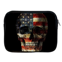 American Flag Skull Apple Ipad 2/3/4 Zipper Cases by Valentinaart