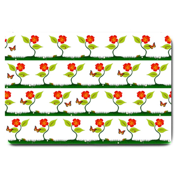 Plants And Flowers Large Doormat 