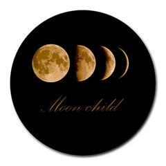 Moon Child Round Mousepads by Valentinaart