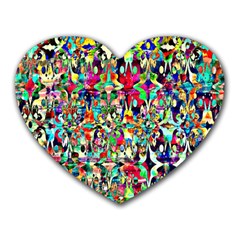 Psychedelic Background Heart Mousepads by Colorfulart23