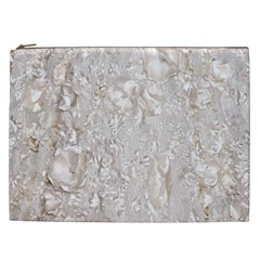 Off White Lace Pattern Cosmetic Bag (xxl)  by paulaoliveiradesign