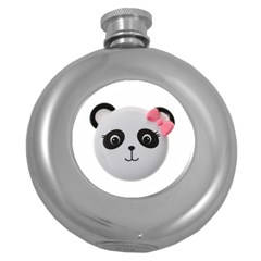 Pretty Cute Panda Round Hip Flask (5 Oz) by BangZart