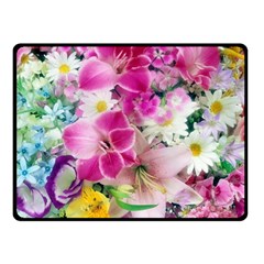 Colorful Flowers Patterns Fleece Blanket (small) by BangZart