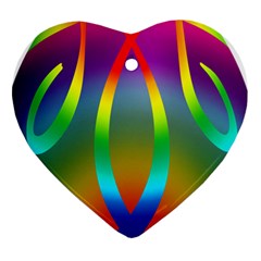 Colorful Easter Egg Ornament (heart) by BangZart