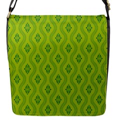 Decorative Green Pattern Background  Flap Messenger Bag (s)