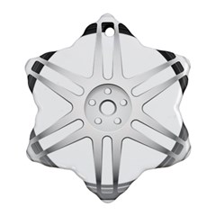 Wheel Skin Cover Snowflake Ornament (two Sides)