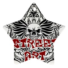 Tattoo Tribal Street Art Star Ornament (two Sides) by Valentinaart