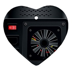 Special Black Power Supply Computer Heart Ornament (two Sides) by BangZart