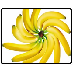 Bananas Decoration Double Sided Fleece Blanket (medium)  by BangZart
