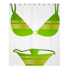 Green Swimsuit Shower Curtain 60  X 72  (medium)  by BangZart