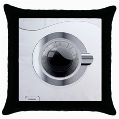 White Washing Machine Throw Pillow Case (black) by BangZart