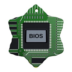 Computer Bios Board Ornament (snowflake) by BangZart
