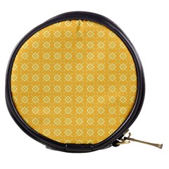 Yellow Pattern Background Texture Mini Makeup Bags by BangZart