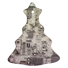 White Technology Circuit Board Electronic Computer Ornament (christmas Tree)  by BangZart