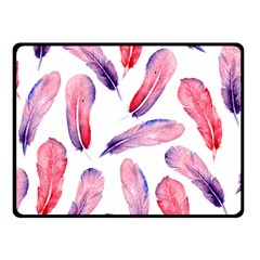 Watercolor Pattern With Feathers Fleece Blanket (small) by BangZart