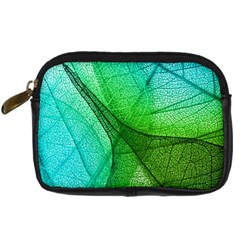Sunlight Filtering Through Transparent Leaves Green Blue Digital Camera Cases by BangZart