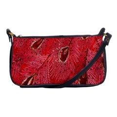 Red Peacock Floral Embroidered Long Qipao Traditional Chinese Cheongsam Mandarin Shoulder Clutch Bags by BangZart