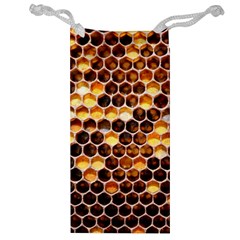 Honey Honeycomb Pattern Jewelry Bag by BangZart